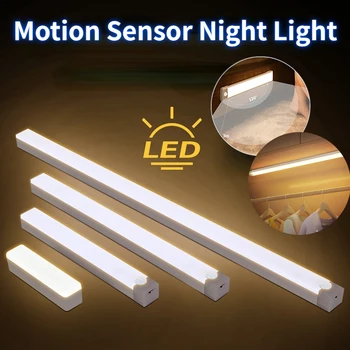LED Gece Lambası Hareket Sensörü Lambası Kablosuz USB şarj Edilebilir Duvar Lambası dolap altı ışığı için Mutfak Dolabı Yatak Odası Dolap