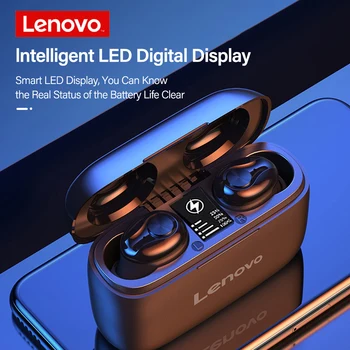 Lenovo HT18 TWS kablosuz kulaklıklar Gerçek Bluetooth 5.0 Kulaklık Kulaklık Stereo Kulaklık 1000mAh HİFİ Stereo mikrofonlu kulaklık