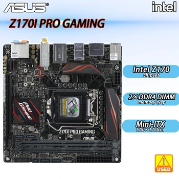 LGA 1151 anakart ASUS Z170I PRO OYUN benimser Intel Z170 yonga seti 6th nesil i7 yuvası LGA 1151DDR4 32GB PCI-E 3.0 Mını-ıtx