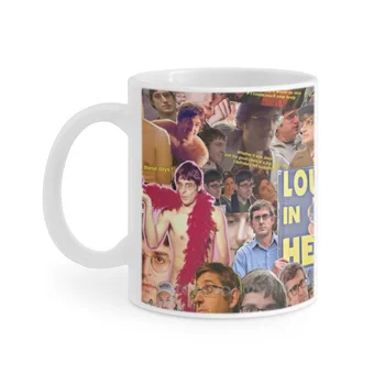 Louis Theroux Beyaz Kupa 11 Oz Komik Seramik Kahve Çay Süt Bardak Louis Theroux Louis Kolaj İngiliz İngiliz Tv Komik Arsız