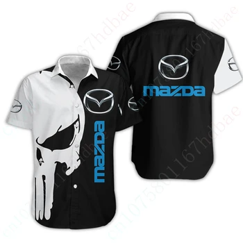 Mazda Casual Gömlek Erkekler Kadınlar İçin Anime Gömlek Ve Bluzlar Unisex Giyim Lüks Düğme Hırka Harajuku Büyük Boy T-shirt