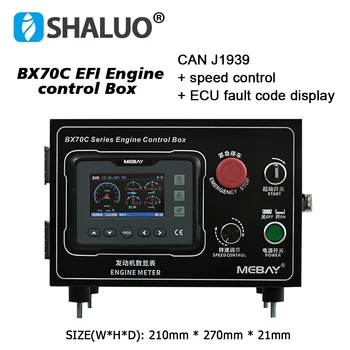 Mebay BX70C EFI Dizel Motor Kontrol Kutusu GM70C Dijital Metre Çok Fonksiyonlu Monitör CAN Portu İle J1939 Protokolü Jeneratör Parçası