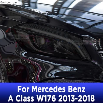 Mercedes Benz için Bir Sınıf W176 2018 Araba Dış Far Anti-scratch Ön Lamba Tonu TPU koruyucu film Tamir Aksesuarları