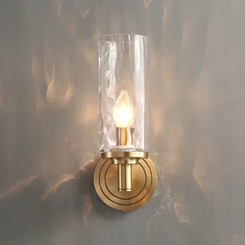 Modern parlaklık kristal duvar lambaları bronz yatak odası Led duvar ışıkları fikstür oturma odası duvar lambası koridor duvar aplik ev dekor