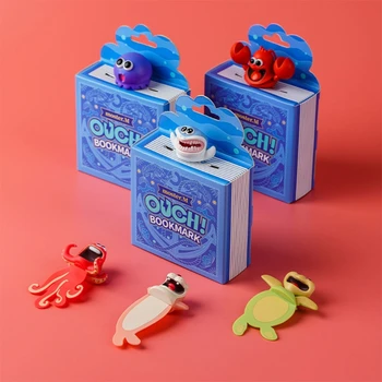 Nolvety 3D Deniz Hayvan Yumuşak Esnek PVC Kitap Sayfa Işaretleyici Oyuncak Ev Okul Noel Parti Malzemeleri