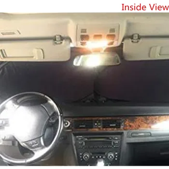 Oto Araba Ön Arka Cam Katlanabilir Visor Güneş Gölge Cam Kapak Bloğu 150x70cm Evrensel Ön Cam Anti UV Koruma