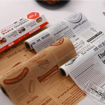 Parşömen Yağa dayanıklı Sepet ile Kaplı Yağlı kağıt Ekmek Sandviç Hamburger Kızartması Yağ emici Kağıt Pişirme Aracı