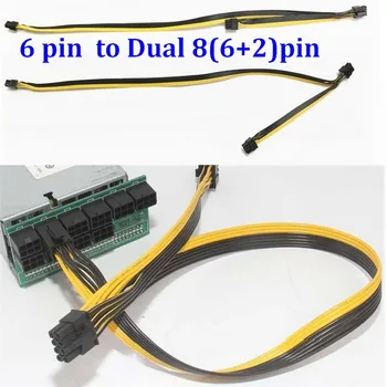 PCI Express pcıe PCI-E GPU Grafik Ekran Kartı Molex 6pin 6 pin çift 8 Pin 6 + 2 pin PSU güç kaynağı Splitter Kablo BTC Madenci