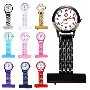 Popüler Marka Lüks Şık Metal Cep Kuvars Analog Broş Tıbbi Hemşire Fob İzle Hediye Verpleegster Horloge Reloj Mujer