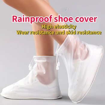 PVC Ayakkabı Kapağı kaymaz ve Kar geçirmez Yağmur geçirmez Ayakkabı Kapağı Aşınmaya dayanıklı Yetişkinler ve Çocuklar Açık Su Geçirmez yağmur çizmeleri
