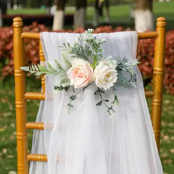 Sandalye Geri Çiçek yapay çiçek Çekici Koleksiyon Plastik Şık Mini Düğün Ev Gereçleri