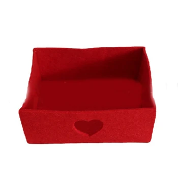 Sevgililer Günü Hediye Kutusu Kırmızı Aşk Kalp şeker kutusu Kullanımlık Bez Ambalaj Hediye Kutuları Parti Malzemeleri Şekeri
