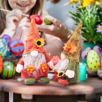 Sevgililer Paskalya Gnom Noel Hediye Sevimli Şanslı Teşekkürler Veren Gün Gnome Bebek Dekorasyon Peluş Gnome Oyuncak Ayçiçeği Tasarım Çocuklar için