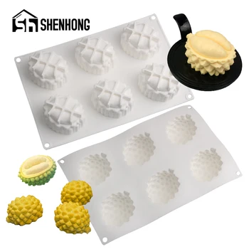 SHENHONG Durian Meyve Mus Kalıpları Durio Zibethinus Tasarım Silikon Kek Kalıpları Tatlı Bakeware Pasta Mutfak Pişirme Araçları
