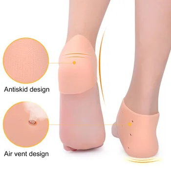 Silikon Nemlendirici Jel Topuk Çorap Çatlak Ayak Topuk Korumak Besleyici Cilt Bakımı Çatlamış Bakım Aracı Sağlık Monitörler Masaj