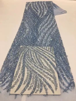 Son Afrika Dizisi Dantel Kumaş Yüksek Kaliteli Nijeryalı Damat Tül Dantel payetli kumaş Fransız Örgü Dantel Kumaş Elbise İçin