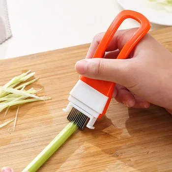 Soğan Kesici Dilimleme Yeşil Soğan Bıçak Sebze Kesme Aletleri Rendeler Biber Parçalayıcı Choppe PP Mutfak Gadget