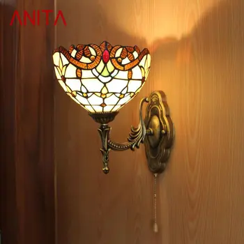 TEMAR Modern Tiffany duvar lambası LED iç yaratıcı cam aplik ışık ev oturma odası yatak odası koridor