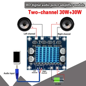 TPA3110 XH-A232 30 W + 30 W 2.0 Kanal Dijital Stereo Ses güç amplifikatörü Kurulu DC 8-26 V 3A C6-001