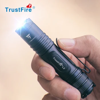 Trustfire L2 Taktik LED el fenerleri XP - L HD 1000 Lümen 2 Mod IPX8 Güçlü Powered By 14500 AA Pil Cep Çalışma ışığı