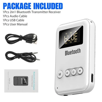 USB Bluetooth 5.0 Verici Alıcı 3.5 mm AUX Jack FM Verici Stereo Ses Kablosuz Müzik Adaptörü için Araba TV PC