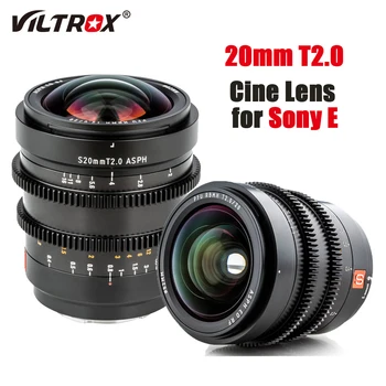 Viltrox 20mm T2. 0 ASPH Kamera Sinema Lens Geniş Açı Lens Tam Çerçeve Kamera Sony E dağı Lens A9 A7M3 A7RIV A7III A7S A6500