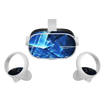 VR Gözlük Çıkartmalar Kulaklık Filmi Koruyucu Cilt Çıkarılabilir Çıkartmaları Kolay Uygula Oculus Quest 2 VR Denetleyici Aksesuarları