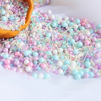 Yeni Renkli Şeker Topu Düğün Yenilebilir Sprinkles Kek Inci Şeker Fondan Fincan Kek Tatlı Parti Bakeware Pişirme Araçları