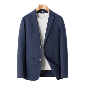 Yeni Varış Moda Iş Rahat Olmayan ütü Tek erkek Yaz Ceket Ince Güneş Koruyucu Pamuklu Elbise Boyutu M L XL 2XL 3XL