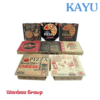Yüksek Dereceli Ucuz Pizza Kutuları Tasarım Özel Oluklu Kağıt Kutusu kutuları pizzalar