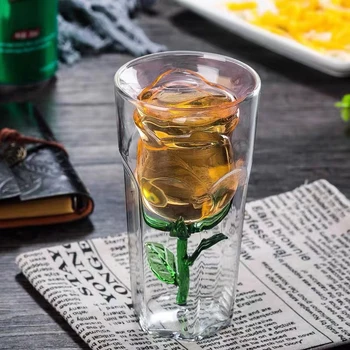 Çift Kullanımlı Gözlük Çiçek Şekilli Cam içme bardakları Viski, Soda, Çay, Su, Hediye, Buzlu Kahve Bardakları, Sevimli Bardaklar için idealdir