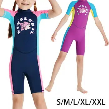 Çocuklar Dalış Mayolar Yüzme Kostüm Kısa Kollu Termal Mayo Kayık Sörf Botla Su Sporları Kano