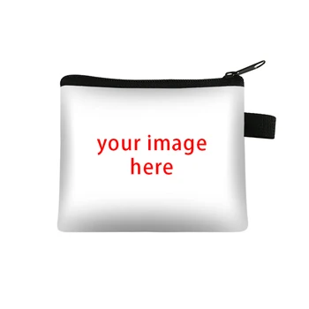 Özelleştirmek Görüntü / Logo / Adı bozuk para cüzdanı Bayanlar kart çantası Erkek Kız Cüzdan Taşınabilir Kulaklık Mini Ruj Çanta