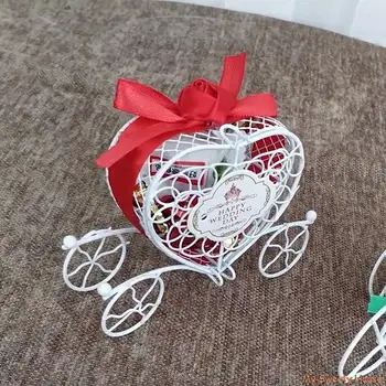 Üç tekerlekli bisiklet Şekli şeker kutusu Yaratıcı Zarif Hediye Metal Aperatifler Şeker Sepeti şeker Rafı Festivali Süsleme Ev Dekor Makyaj Puf Rafı